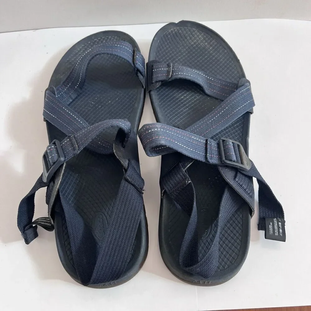 Chaco Men's Lowdown Sandal Navy 11M Water Outdoor Lock Buckle Arch Support